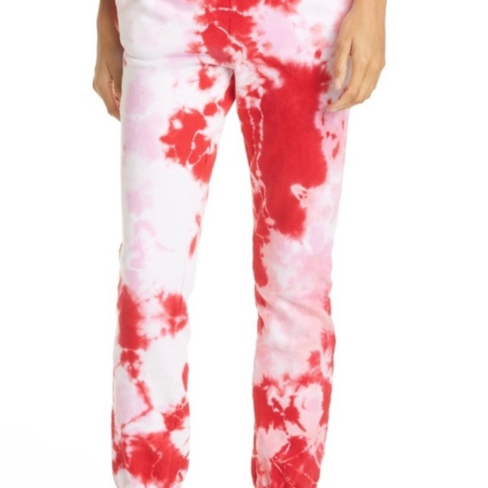 Cotton Citizen Red and Pink Tie-Dye joggers